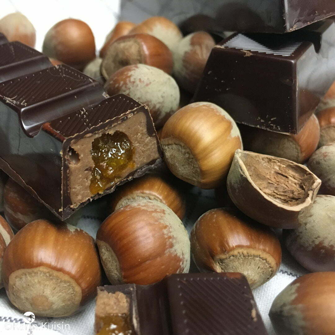 Barres chocolat gianduja orange