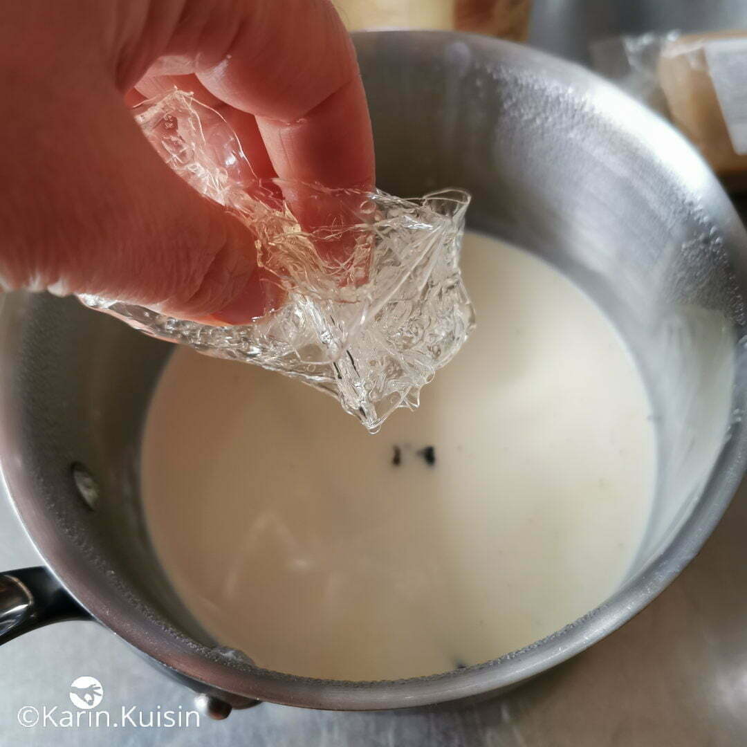 crème gélatine ajouter
