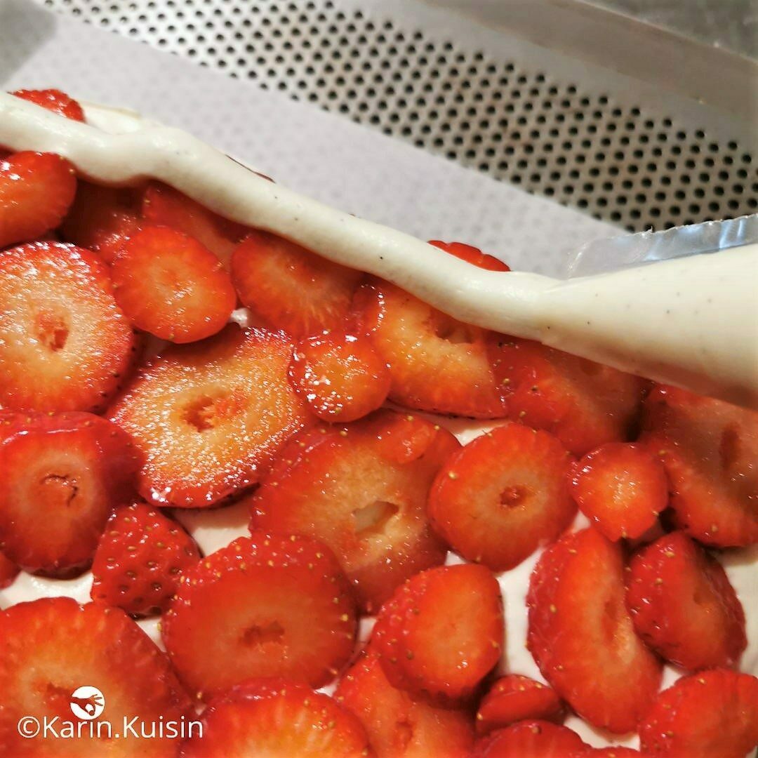 ganache fraise pocher